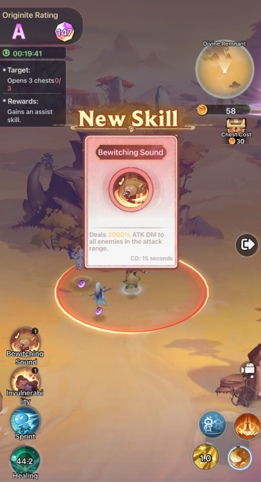 New skill being unlocked from chest